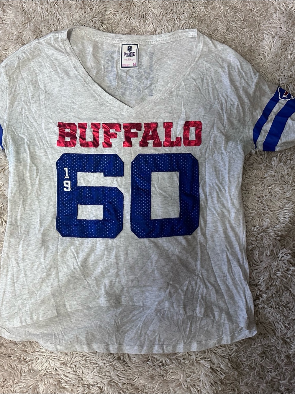 Vintage PINK Victoriaโs Secret x NFL Buffalo Bills 1960 Long Sleeve